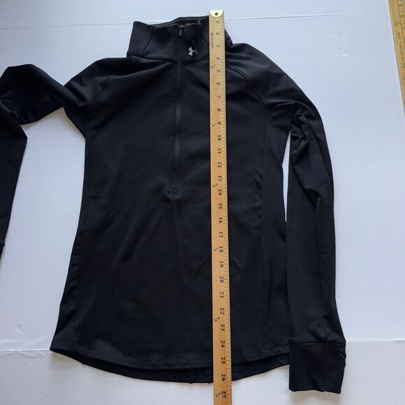 Under Armour light jacket Women’s XS ColdGear UA Cozy Half Zip Black tap running - Picture 8 of 14